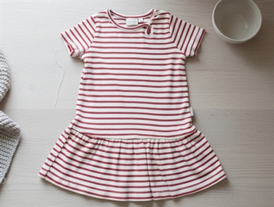 Petit Piao bright red striped dress