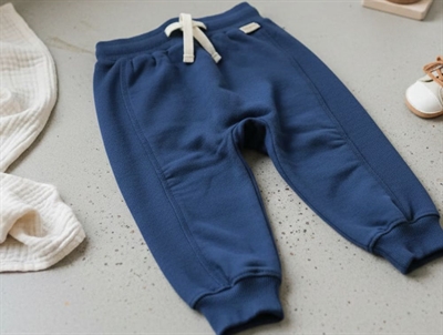 Petit Piao denim blue rib sweatpants