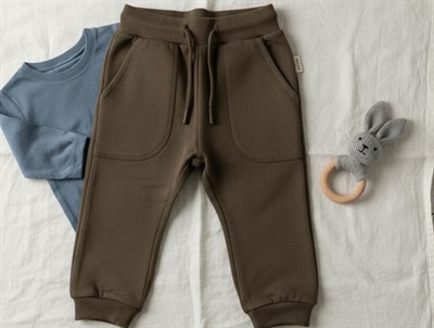 Petit Piao chocolate brown sweatpants