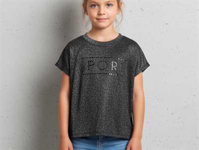 Sofie Schnoor Girls Sports t-shirt black glitter