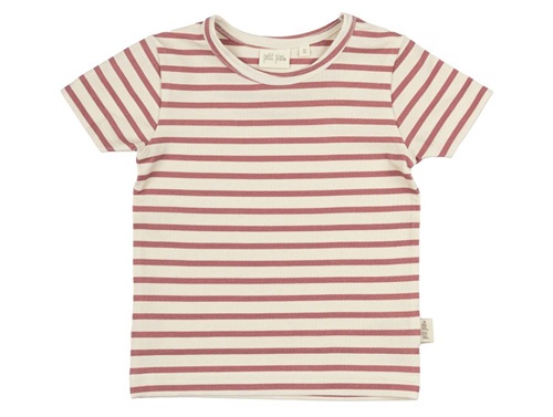 Petit Piao t-shirt with withered rose stripes  