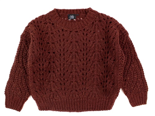 Petit by Sofie Schnoor knit burgundy glitter