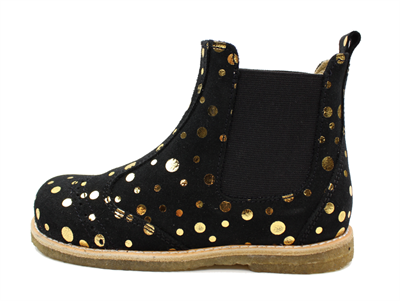 Buy Pom Pom ancle boot gold dot with elastic at