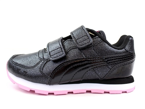 puma black and pink running shoes