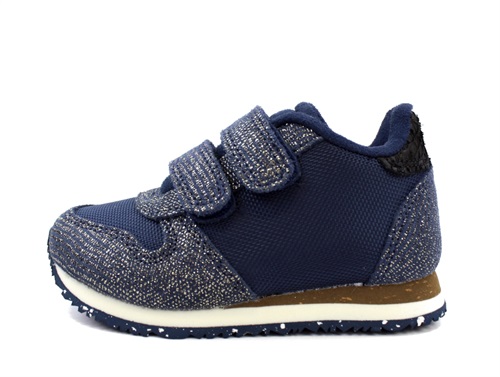 Woden Wonder sneaker Sandra Pearl navy glitter