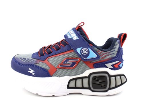 Skechers navy/red sneaker with blink