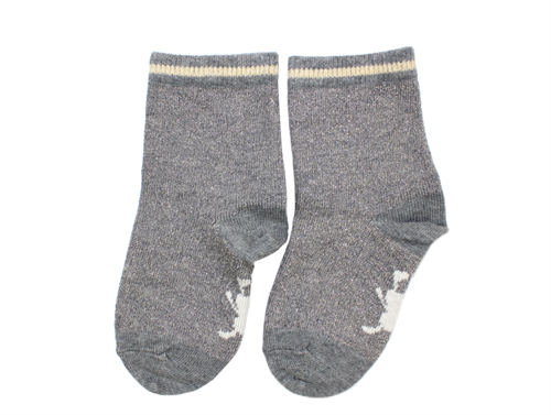 Small Rags socks Grace gray melange glitter