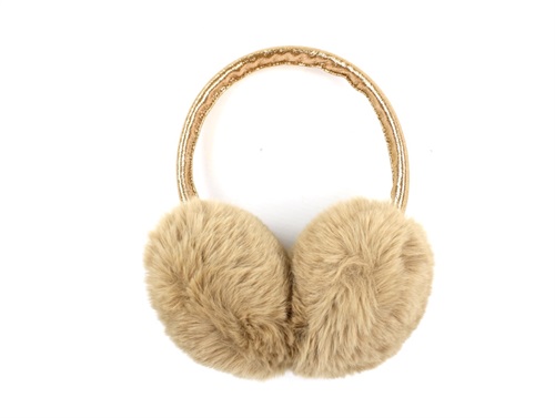 Petit by Sofie Schnoor heart earwarmer light brown glitter
