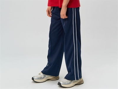 THE NEW trousers navy blazer with sporty stripes
