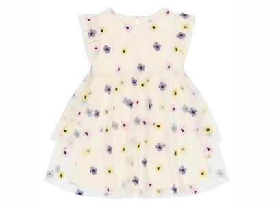 THE NEW Siblings dress gardenia with floral embroidery