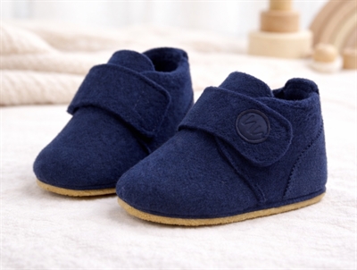 Wheat wool slippers Marlin navy wool
