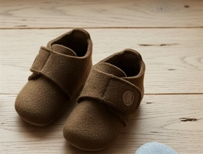 Wheat wool slippers Marlin brown wool