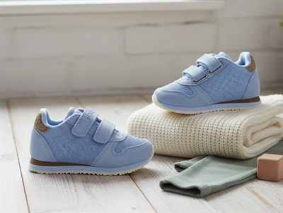 Woden Wonder sneaker Ydun suede mesh blue skies