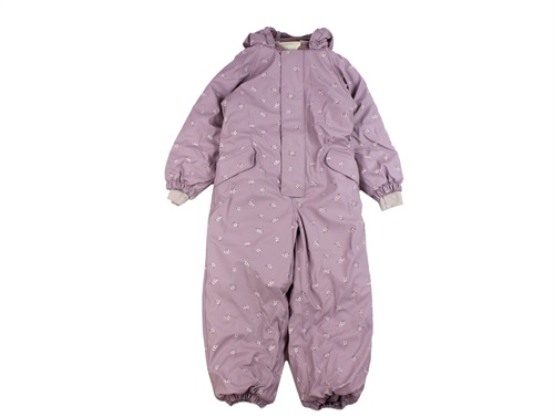 Wheat soft lilac flowers rubber snowsuit Ludo