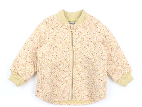 Wheat thermal jacket Loui soft beige flowers