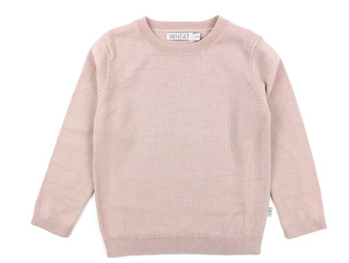Wheat pullover knit rose powder wool