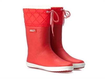 Aigle rouge blanc winter rubber boot Giboulee II  