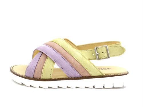Angulus lilac/peach/light yellow sandal buckle