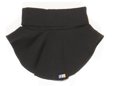 Joha black neck warmer merino wool/cotton