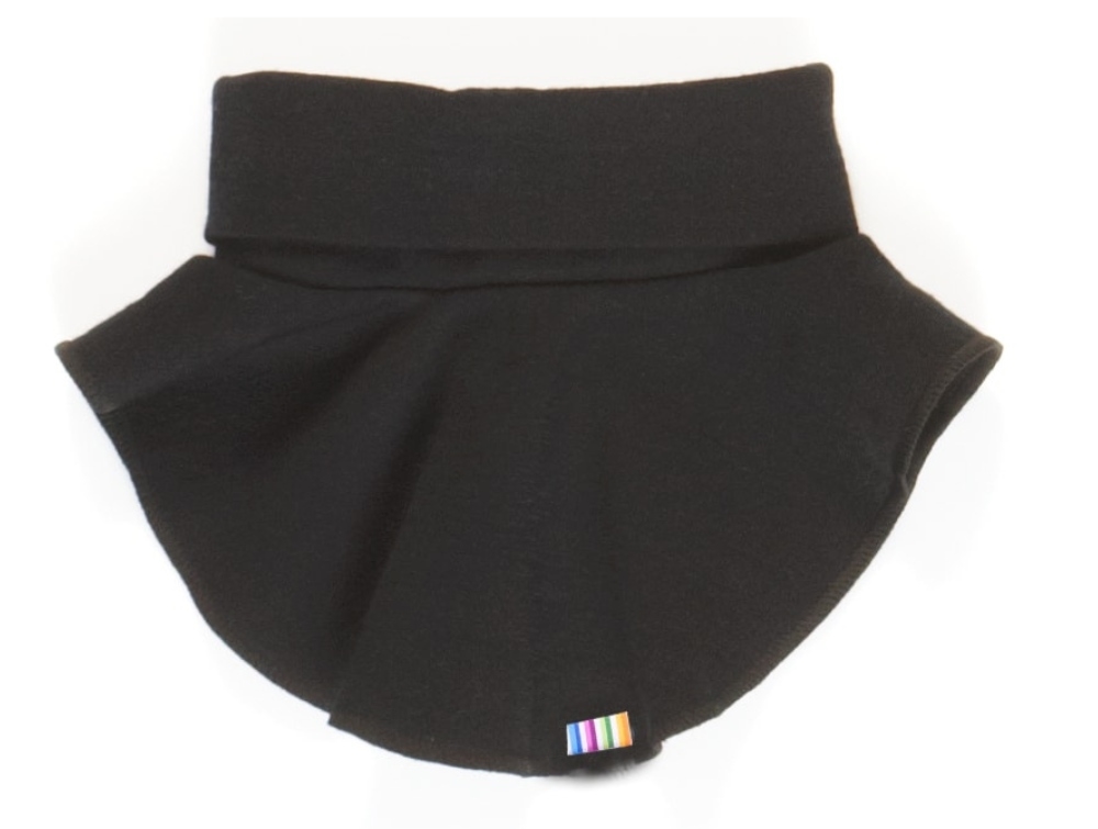 Joha black neck warmer merino wool/cotton