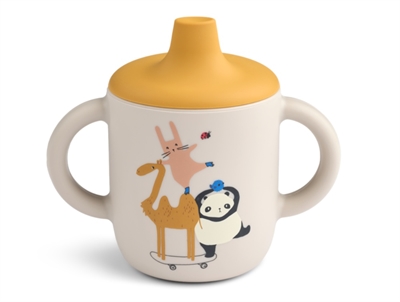 Liewood aviator/ecru sippy cup Neil silicone