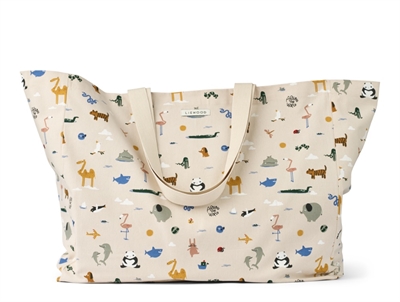 Liewood Maxi tote bag pale tuscany with berry print