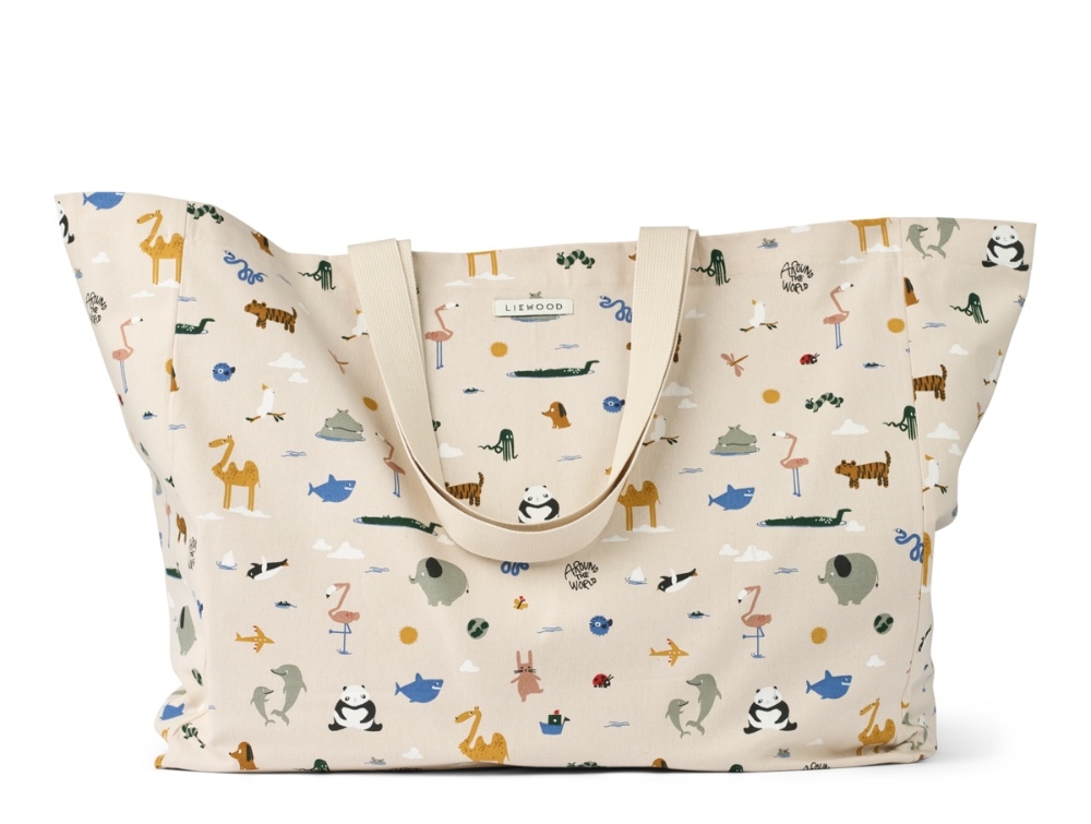 Liewood Maxi tote bag pale tuscany with berry print