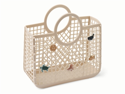 Liewood light peppermint basket bag with charm Samantha