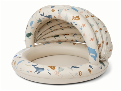 Liewood Hadleia paddling pool sea creature/sandy with sun shade