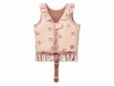 Liewood Dove swim vest apple blossom with butterfly print and ruffles