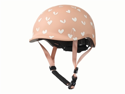 Liewood Milly bicycle helmet pale tuscany with heart print