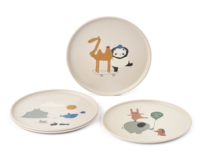 Liewood peppermint mix silicone plate Gabriel (2-pack)