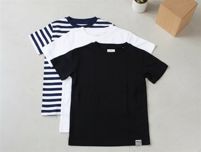 Mads Nørgaard t-shirt Thorlino black/white/stripes (3-pack)