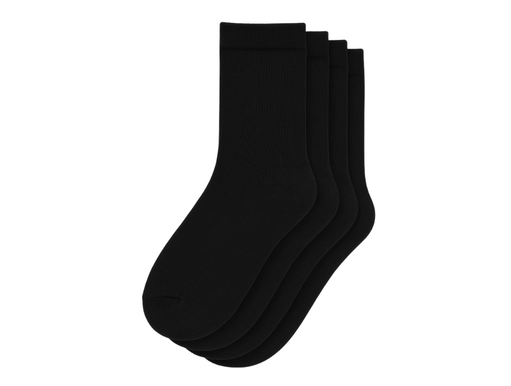 MilkyWalk socks cotton black (4-pack)