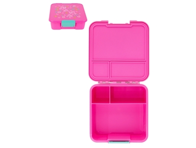 MontiiCo lunch box pink with unicorn print and 3 compartments