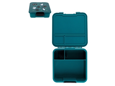 MontiiCo lunch box green with gaming print and 3 compartments