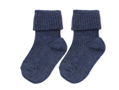 MP socks wool dark denim melange (2-Pack)