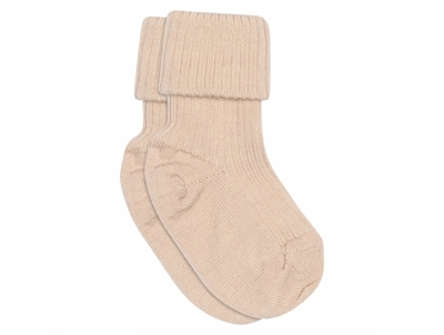 MP light brown melange socks wool