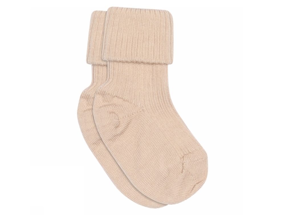 MP light brown melange socks wool