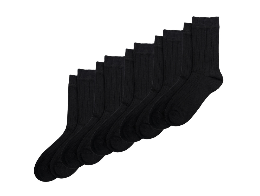 Minipop black socks bamboo (5-pack)