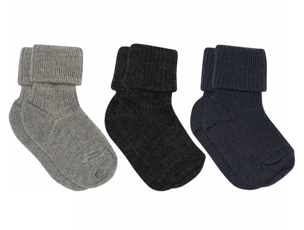 MP grey melange mix socks wool (3-pack)