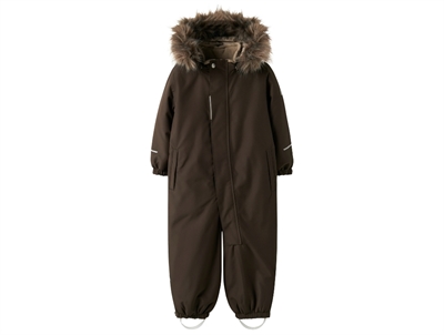 Name It snowsuit brown with detachable hood and fur