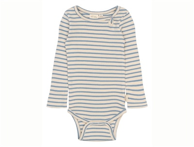 Petit Piao off-white Infinity striped modal bodysuit