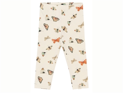 Petit Piao leggings eggnog with butterfly print