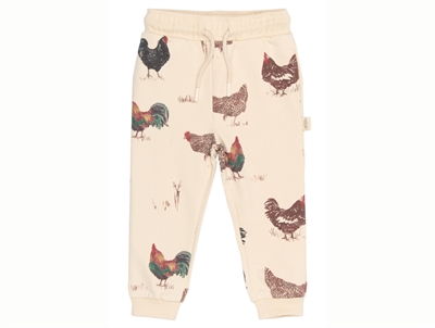 Petit Piao sweatpants fog with rooster print