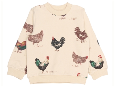 Petit Piao sweatshirt fog with rooster print