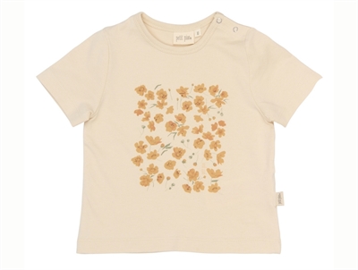 Petit Piao t-shirt fog with floral motif
