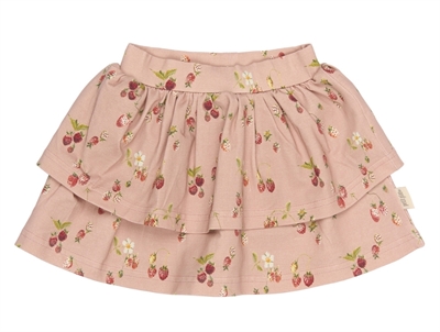 Petit Piao skirt misty rose with strawberry print