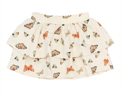 Petit Piao skirt eggnog with butterfly print