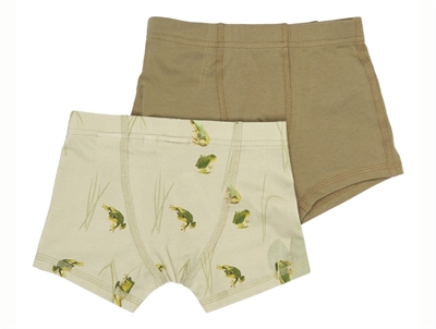 Petit Piao underwear tidal foam with frog print 2-pack